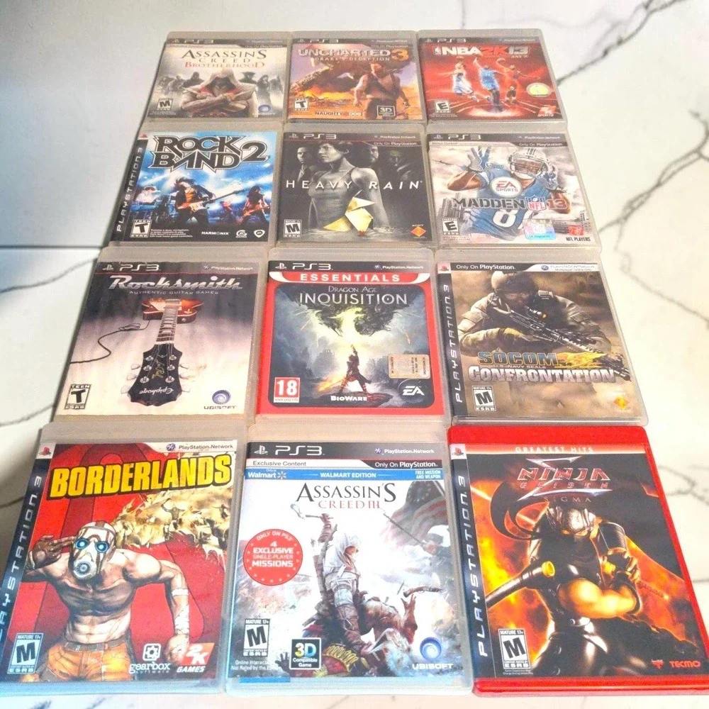 Sony PlayStation PS3 Video Game Lot Bundle 12 Games Ninja Gaiden Sigma Uncharted